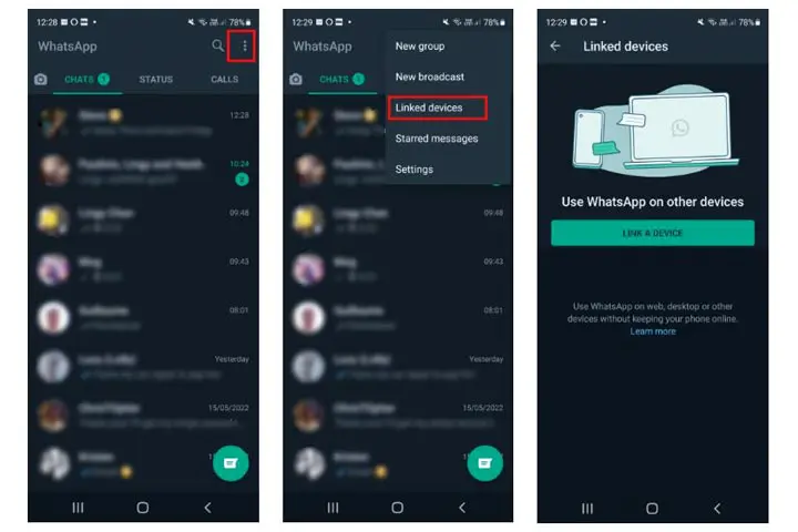 واتساب ويب في الهاتف